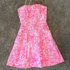 NWT Lilly Pulitzer Blossom Dress Pink Tropics Bunny Hop (straps also incl.) sz0